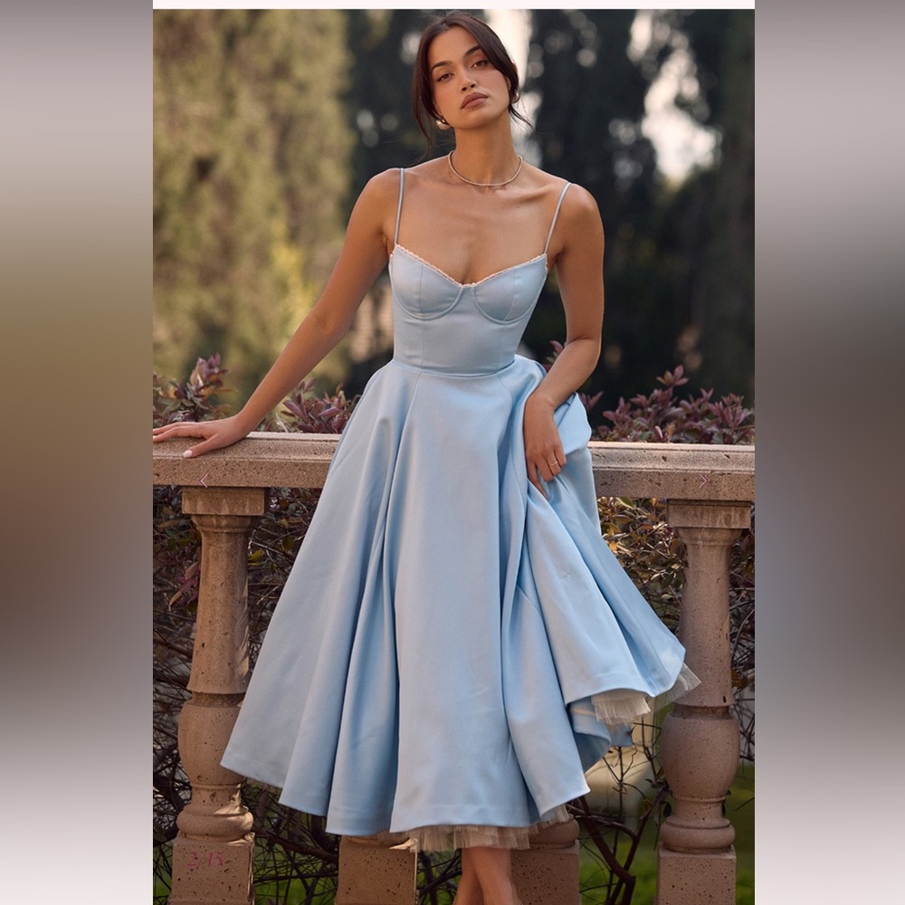 House of CB  light Blue midi Dress